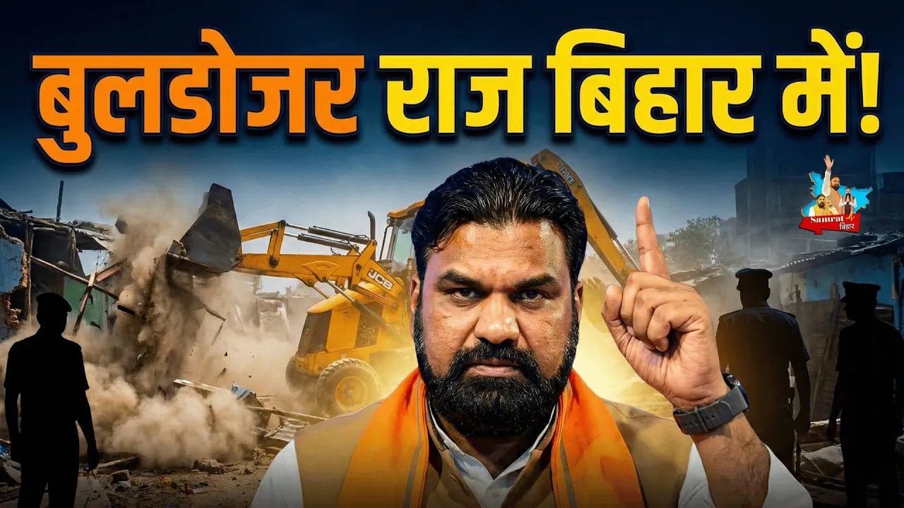 बिहार में जमीन पर दिखने लगा कानून का राज मुजफ्फरपुर में चला बुलडोजर